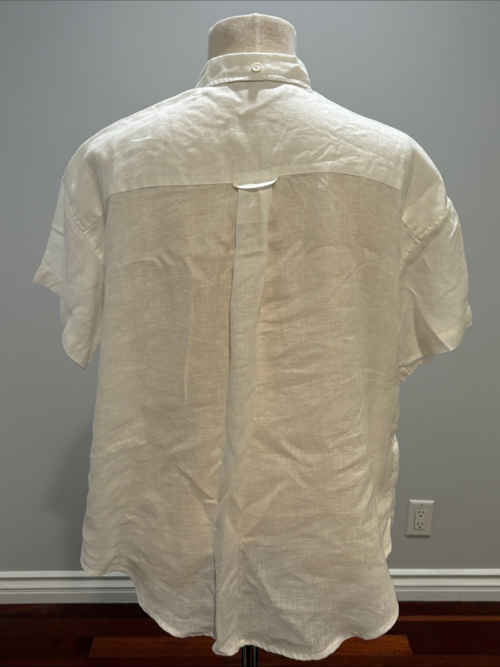 Alex Mill M 100% Linen Utility Shirt in White Linen Shirt with Chest Pockets - Picture 11 of 11